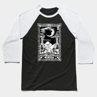 The Moon Tarot Occult Magic Baseball T-Shirt